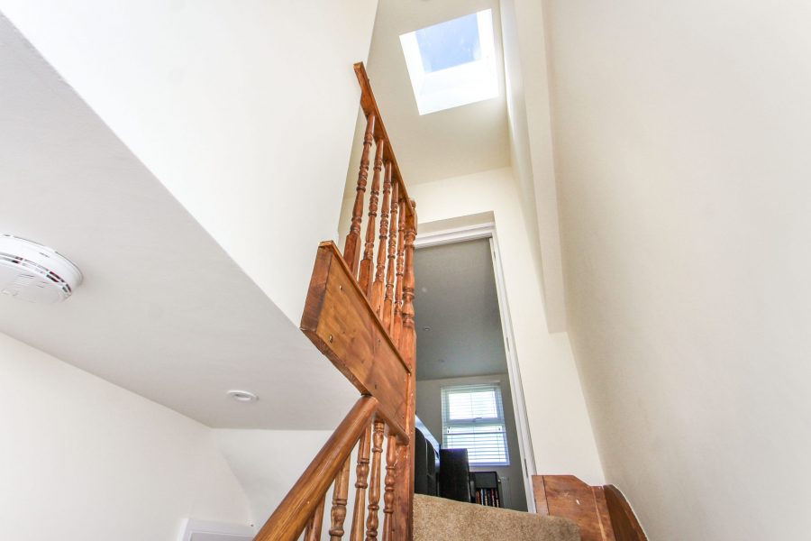 Skylight above stairs to loft extension