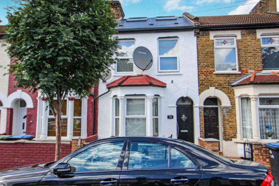 Front of house with loft extension in Edmonton