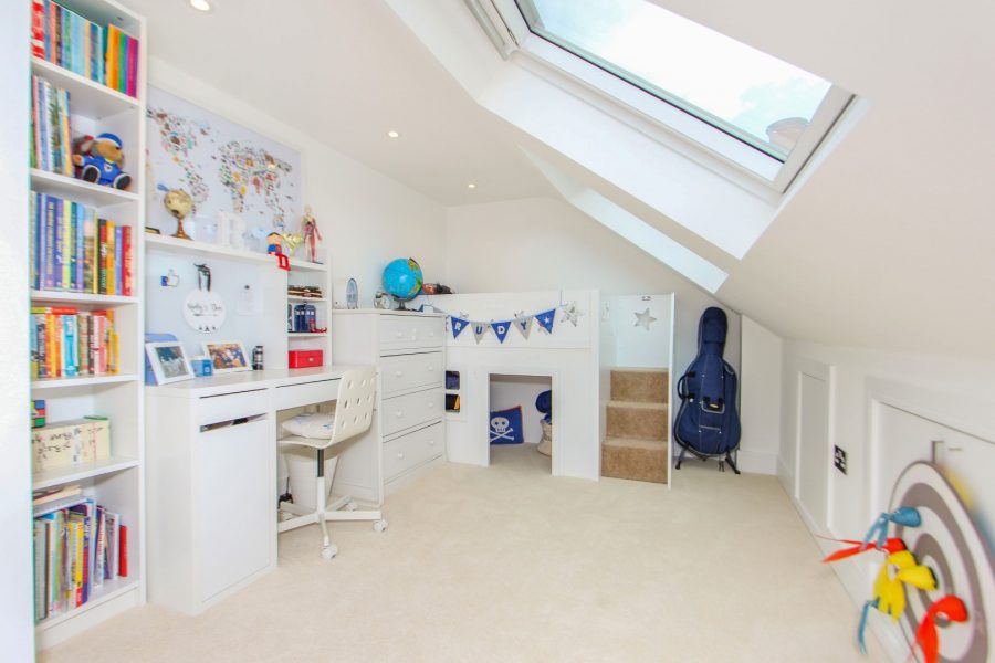 Extra kids bedroom in loft extension