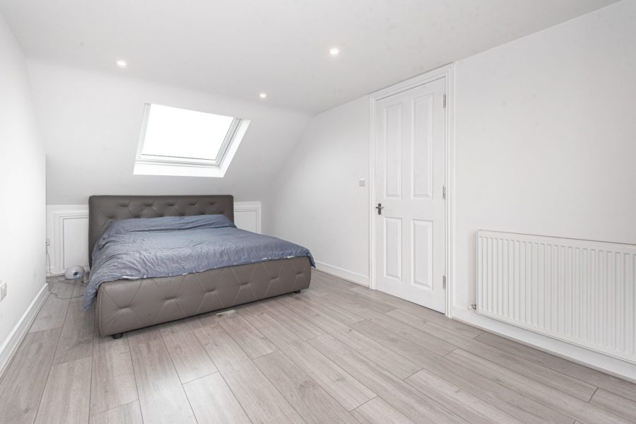 Loft conversion bedroom in Croydon