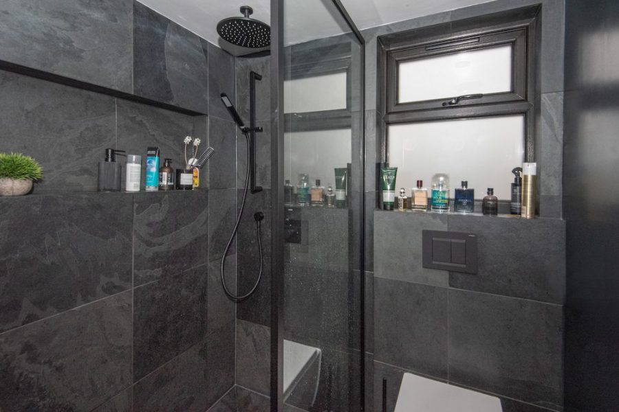 Hip to Gable L-shaped Loft Extension in Brixton shower