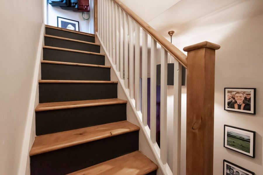 Hip to Gable L-shaped Loft Extension in Brixton stairs