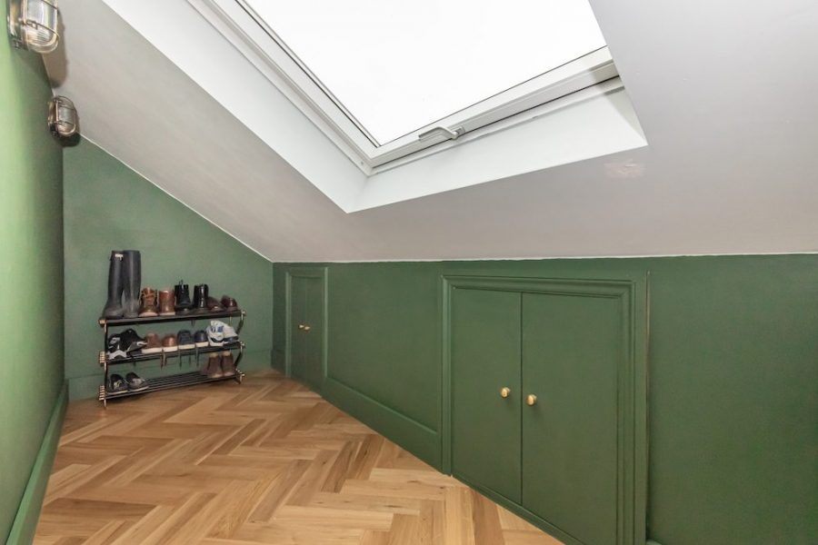 Hip to Gable L-shaped Loft Extension in Brixton velux