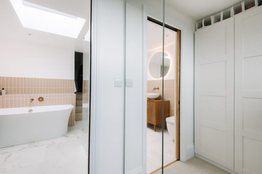 L shaped loft extension in Sutton dressing room